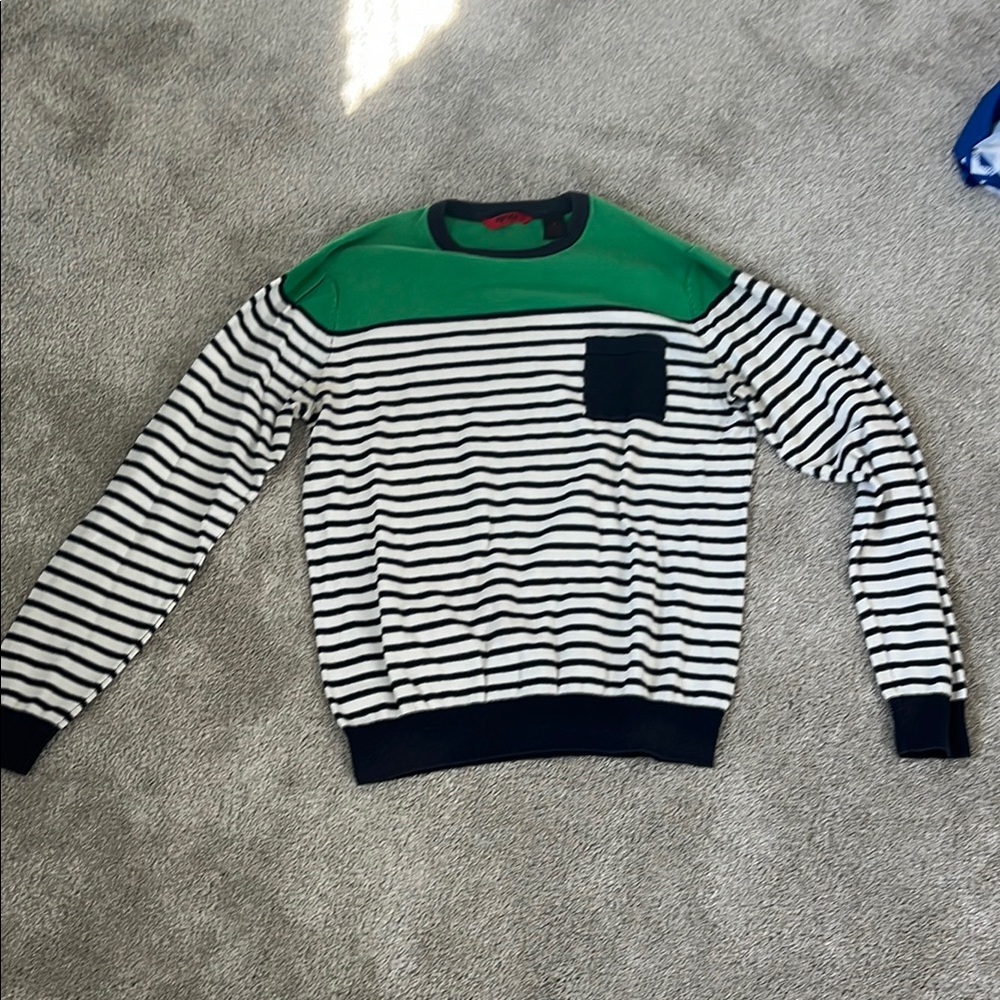 PRPGNDA Play and Live Green and Navy Sweater